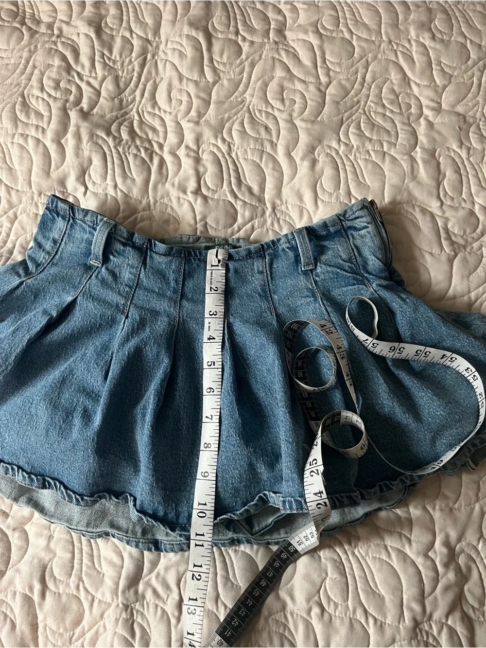 Wild Fable Denim Pleated Mini Skort Blue Size 4